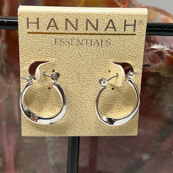 Hannah Silver Hoop Earrings - Picture 3 of 5